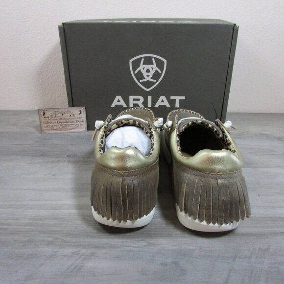 Ariat Women's Hilo Fringe Slip On Shoe Sneaker Brown Bomber 10046957 - Picture 3 of 4